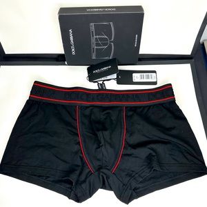 Dolce&Gabbana Logo Black Sicily Four-Way Stretch Boxer Trunks Sexy Underwear NWT